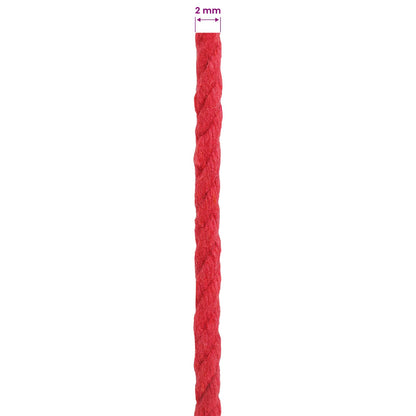 Corda 2 pcs Rosso Cotone | homemem39
