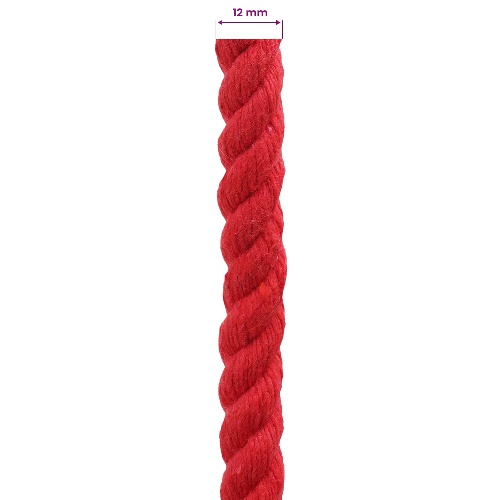Corda Rosso 1,2 x 1,2 x 10000 cm Cotone | homemem39