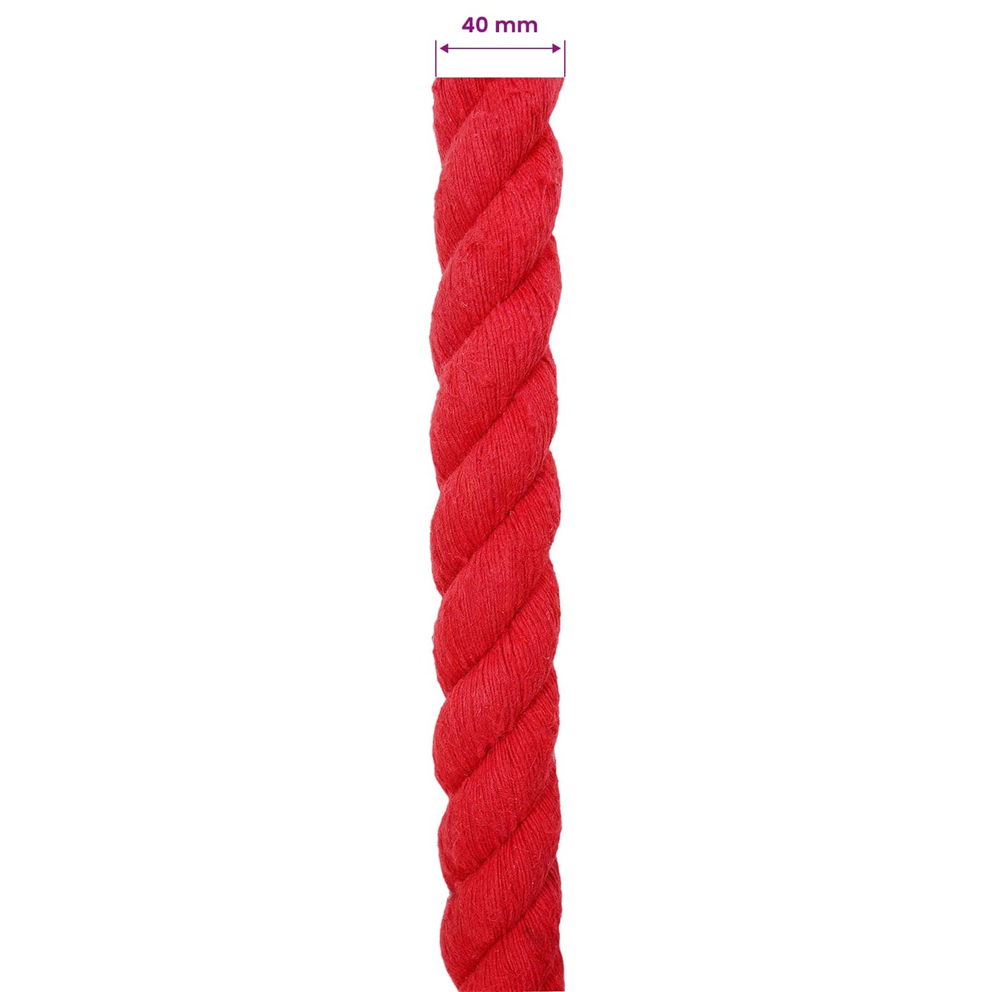 Corda Rosso 4 x 4 x 500 cm Cotone | homemem39