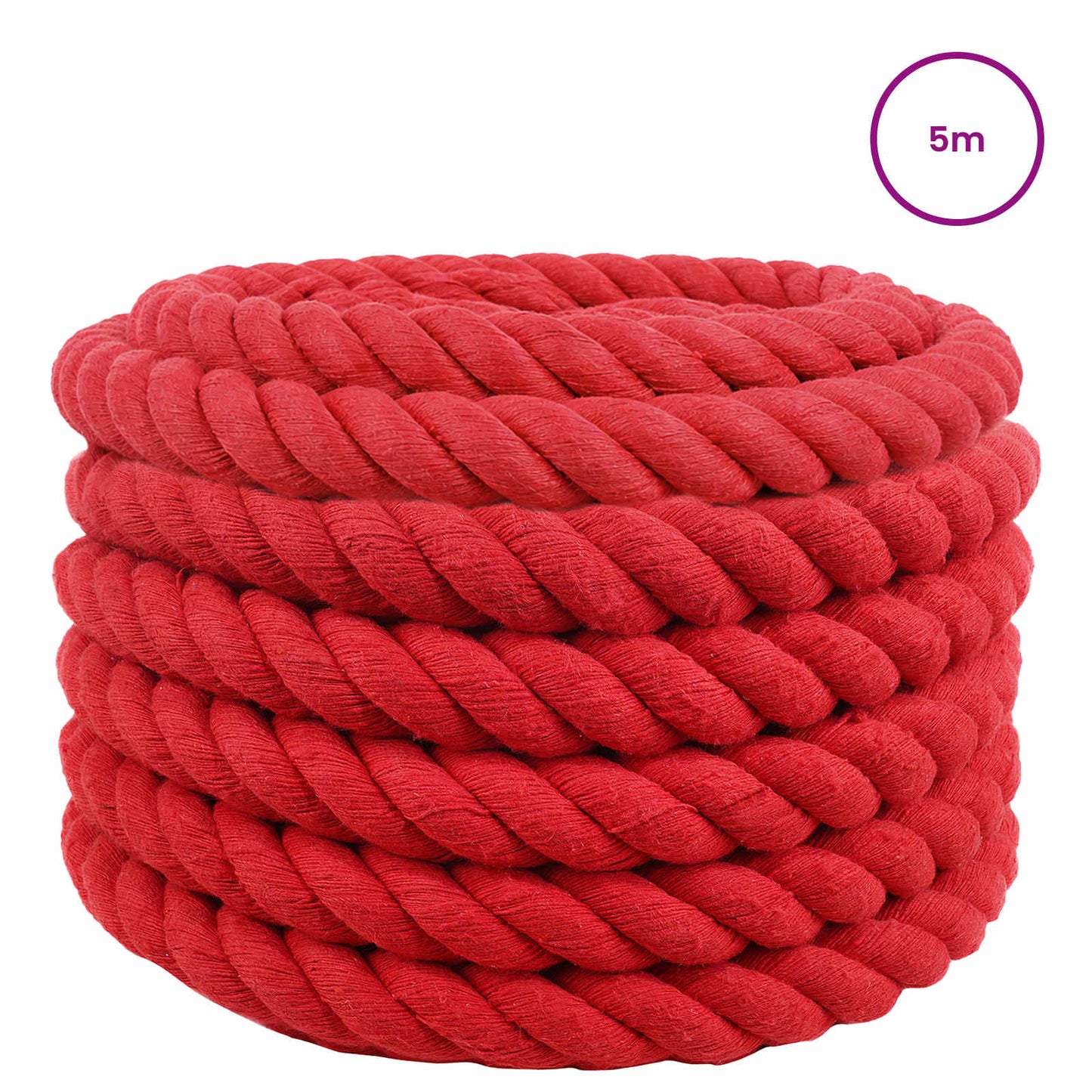 Corda Rosso 4 x 4 x 500 cm Cotone | homemem39