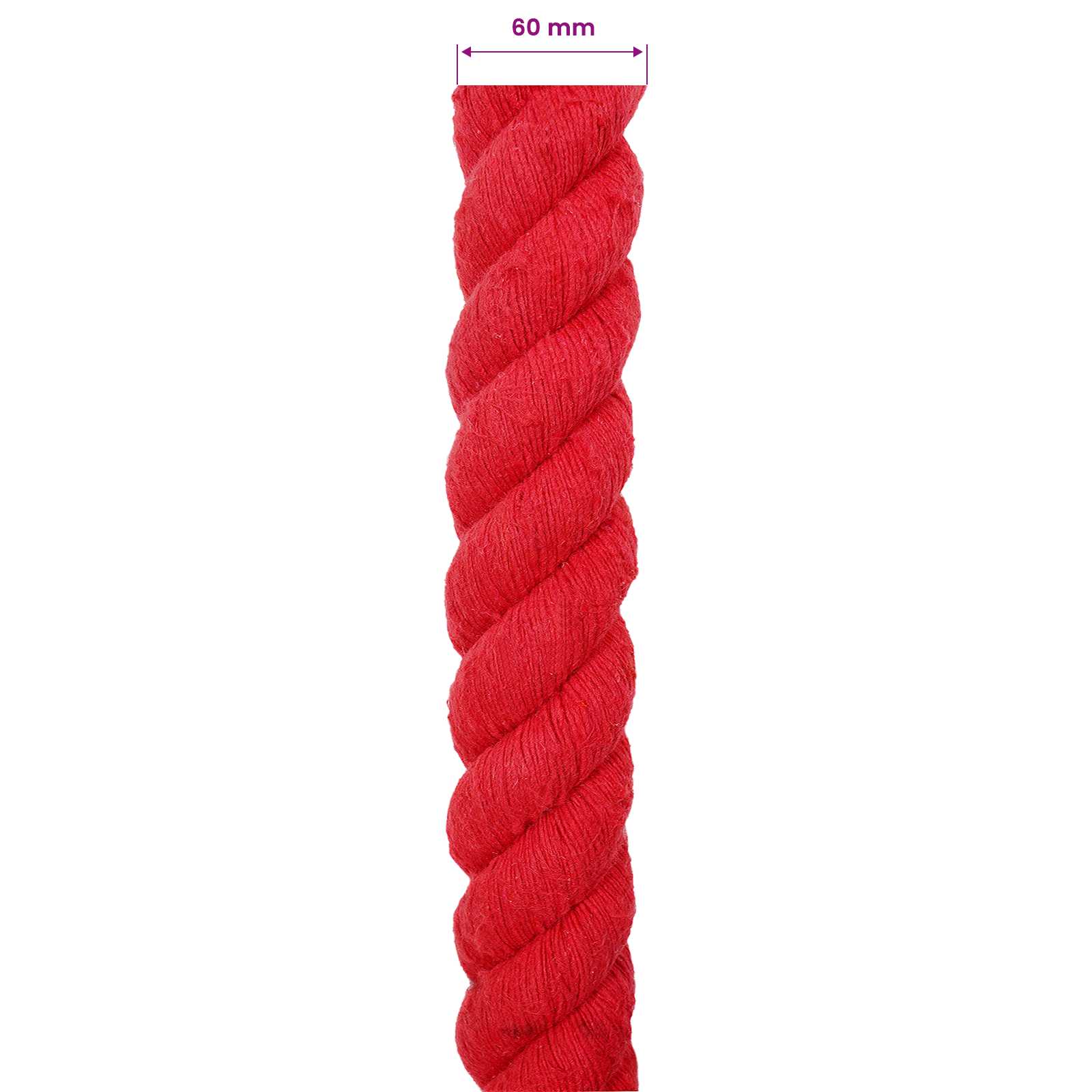 Corda Rosso 6 x 6 x 500 cm Cotone | homemem39