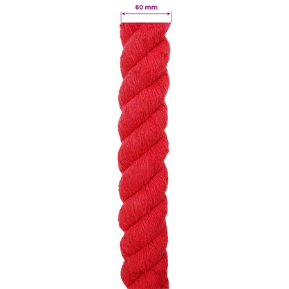Corda Rosso 6 x 6 x 1000 cm Cotone | homemem39