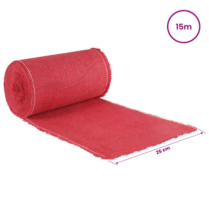 Rotolo di Juta 25 x 1500 cm Rosso | homemem39
