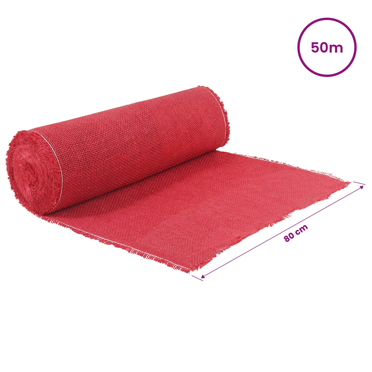 Rotolo di Juta 160 x 5000 cm Rosso | homemem39