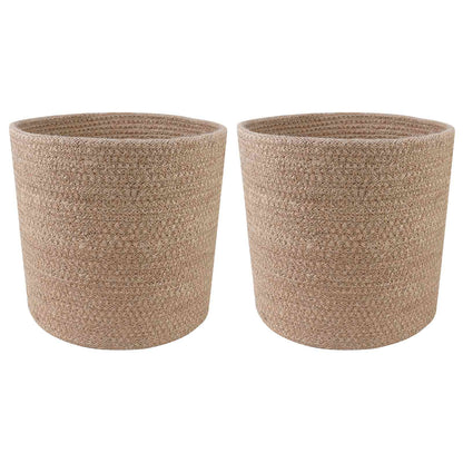 Set di Vasi per Piante 2 pcs Naturale Ø 21 x 21 cm | homemem39