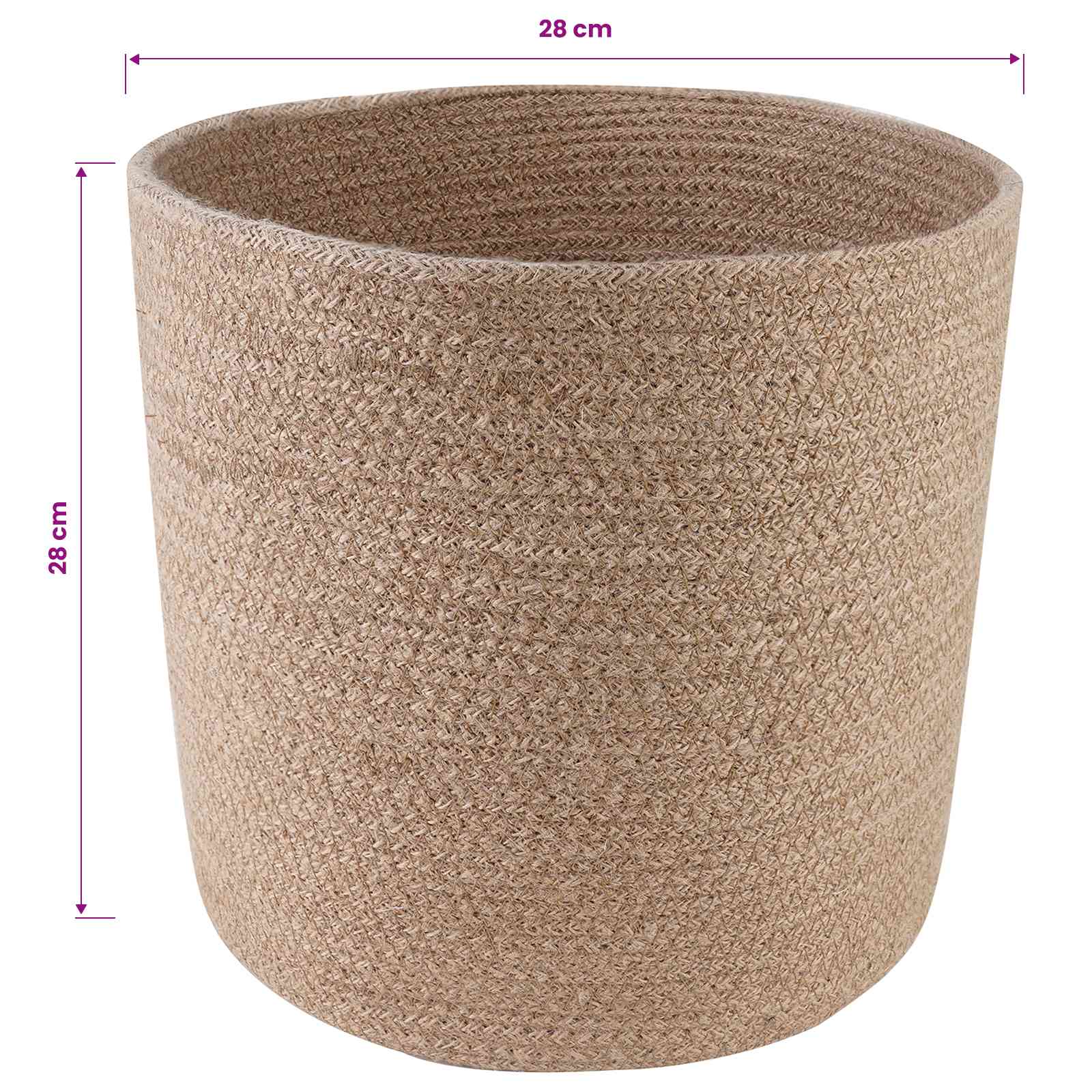 Set di Vasi per Piante 2 pcs Naturale Ø 28 x 28 cm | homemem39
