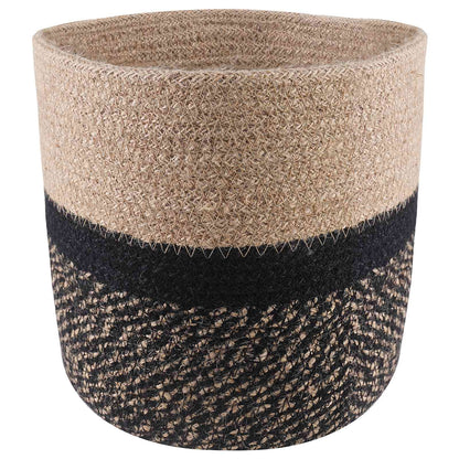 Set di Vasi per Piante 2 pcs Naturale e Nero Ø 21 x 21 cm | homemem39