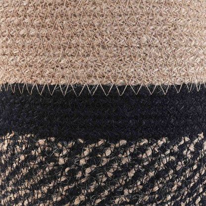 Set di Vasi per Piante 2 pcs Naturale e Nero Ø 21 x 21 cm | homemem39