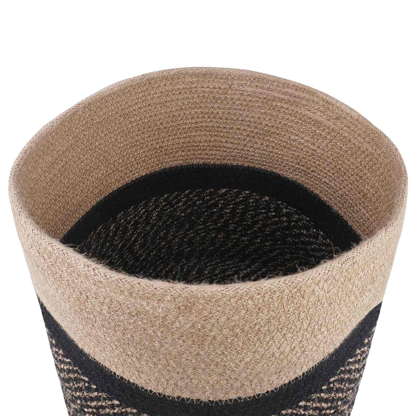 Set di Vasi per Piante 2 pcs Naturale e Nero Ø 28 x 28 cm | homemem39