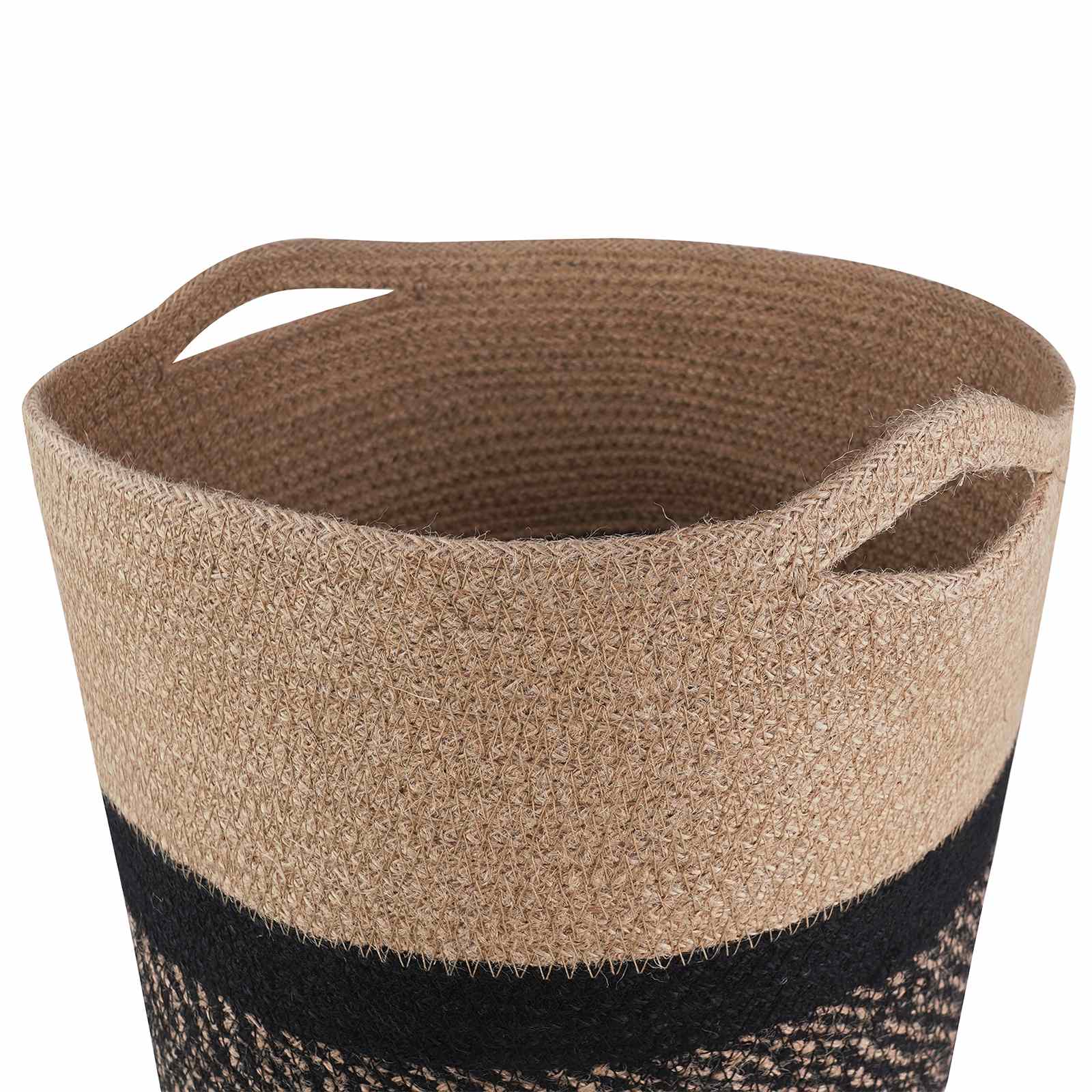 Set di Vasi per Piante 2 pcs Naturale e Nero Ø 28 x 28 cm | homemem39