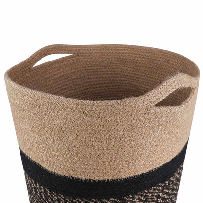 Set di Vasi per Piante 2 pcs Naturale e Nero Ø 28 x 28 cm | homemem39