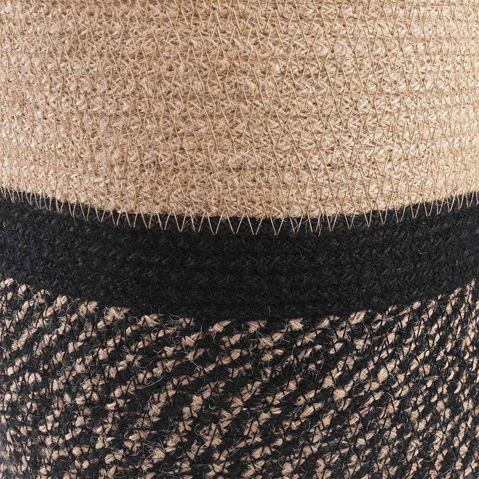 Set di Vasi per Piante 2 pcs Naturale e Nero Ø 28 x 28 cm | homemem39