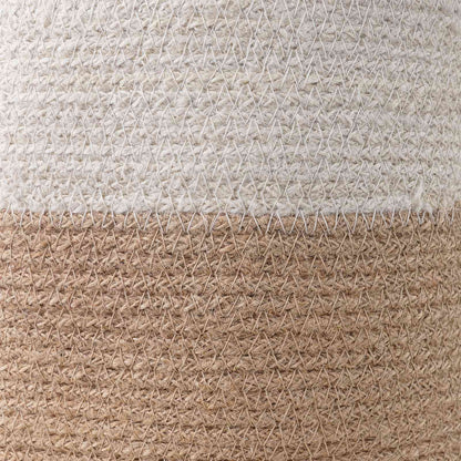 Set di Vasi per Piante 2 pcs Naturale e Bianco Ø 28 x 28 cm