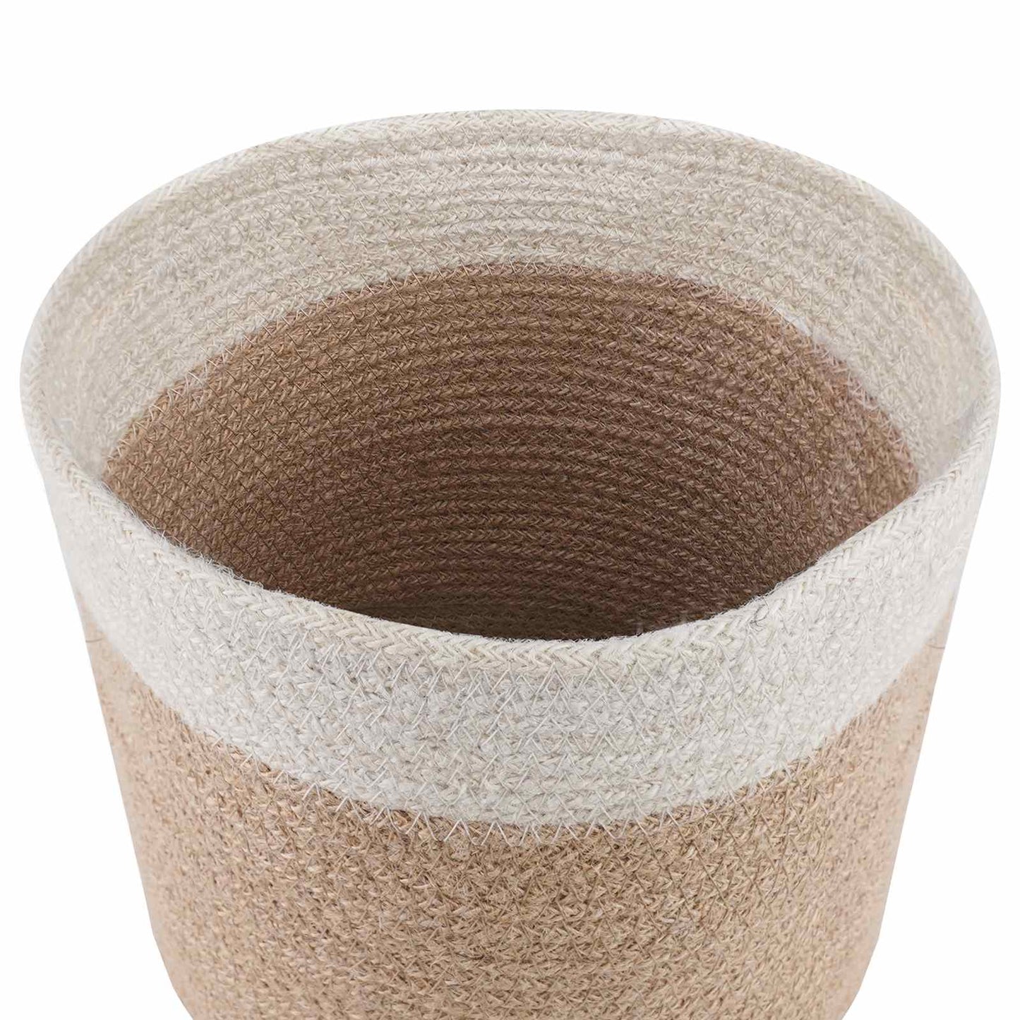 Set di Vasi per Piante 2 pcs Naturale e Bianco Ø 21 x 21 cm | homemem39