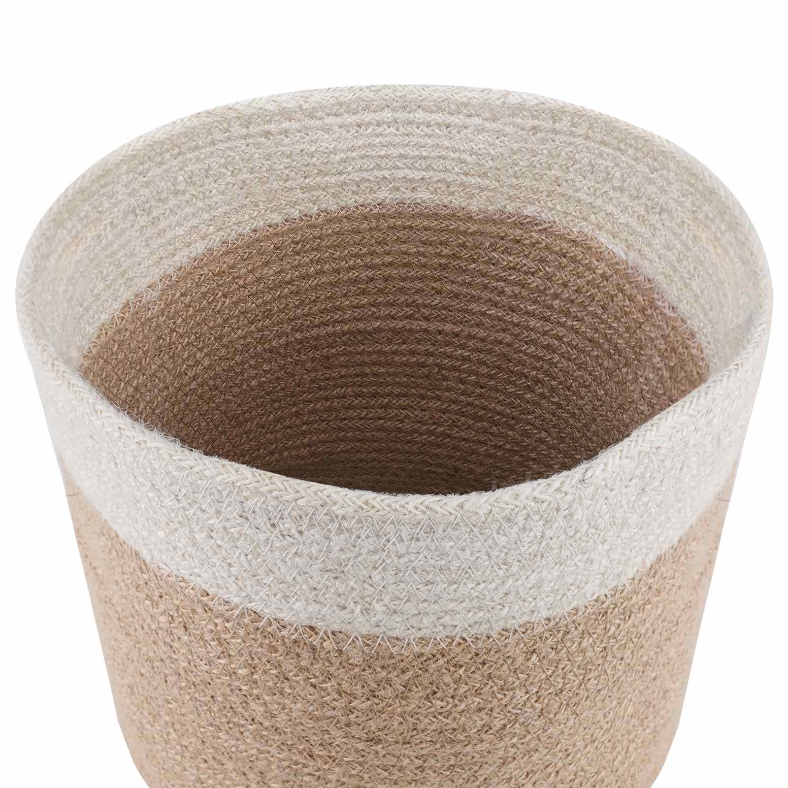 Set di Vasi per Piante 2 pcs Naturale e Bianco Ø 21 x 21 cm | homemem39