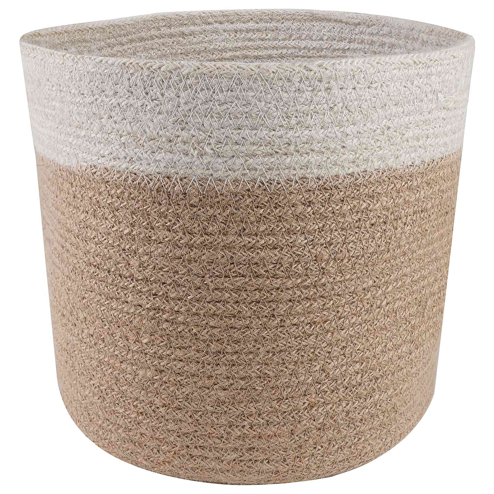 Set di Vasi per Piante 2 pcs Naturale e Bianco Ø 21 x 21 cm | homemem39