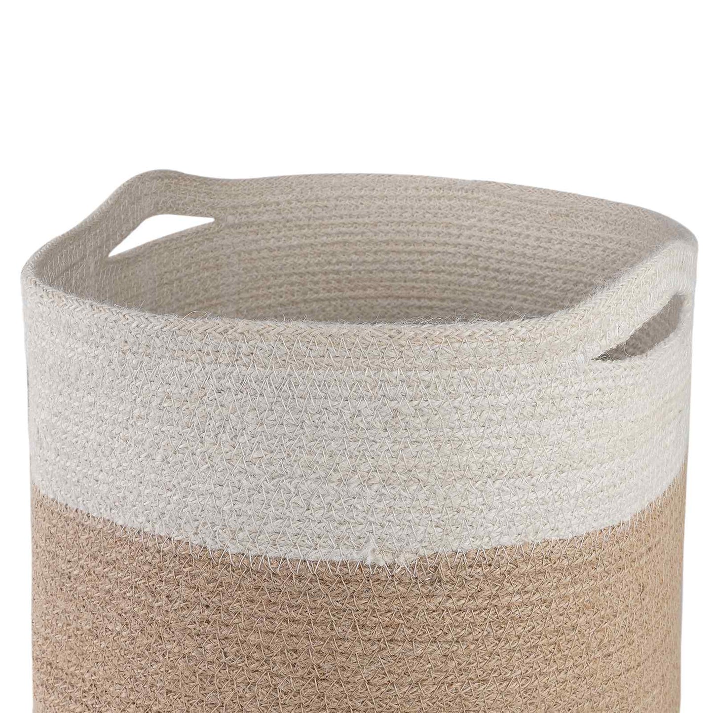 Set di Vasi per Piante 2 pcs Naturale e Bianco Ø 28 x 28 cm | homemem39