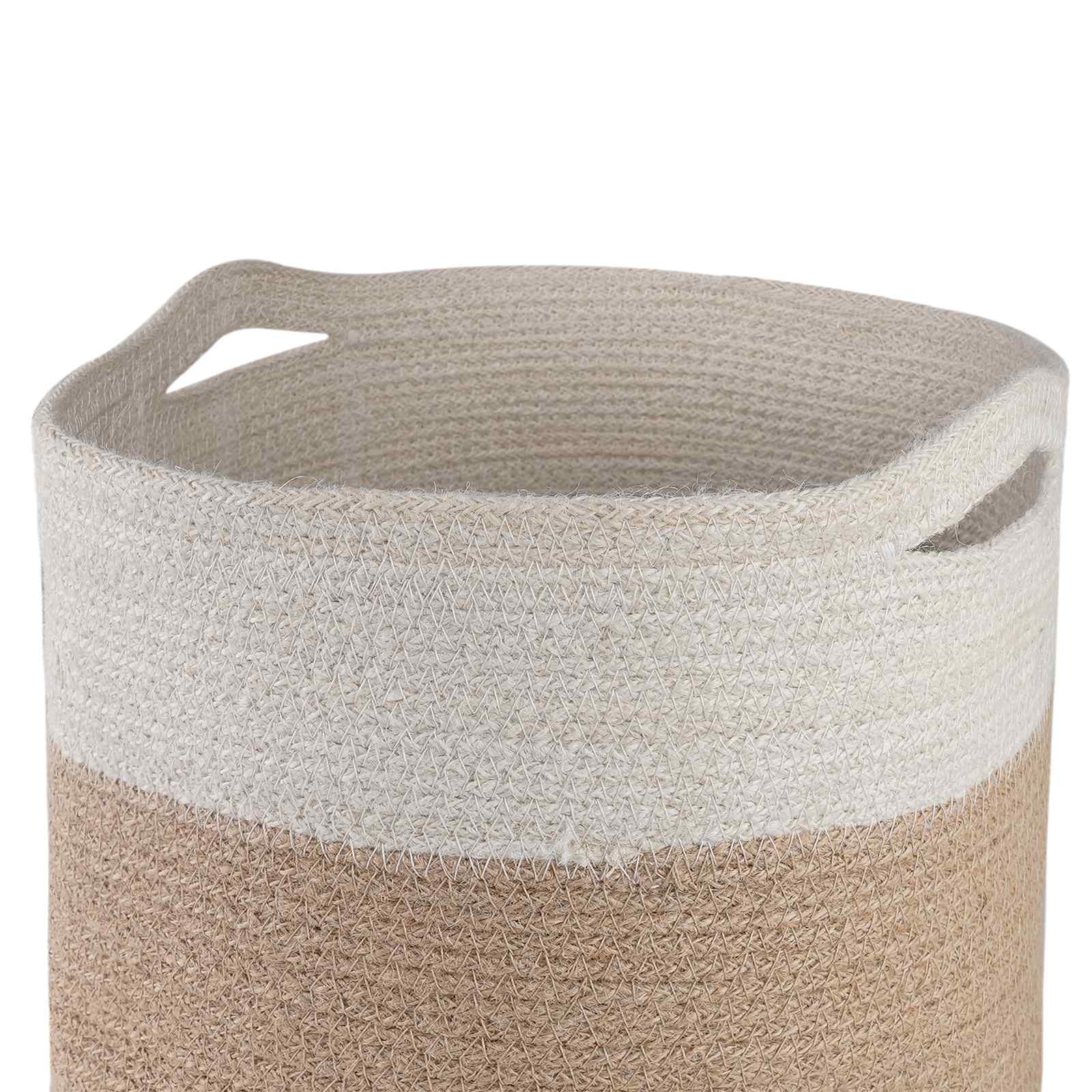 Set di Vasi per Piante 2 pcs Naturale e Bianco Ø 28 x 28 cm | homemem39