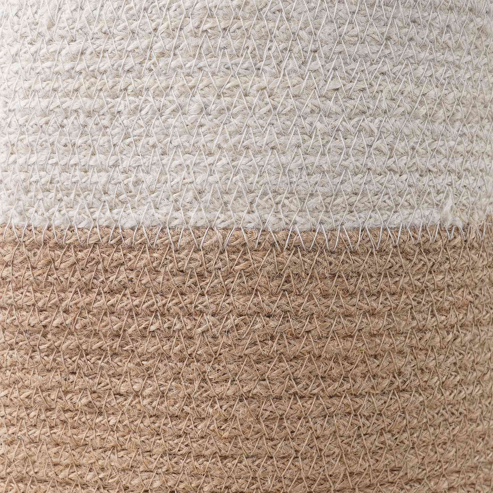 Set di Vasi per Piante 2 pcs Naturale e Bianco Ø 28 x 28 cm | homemem39