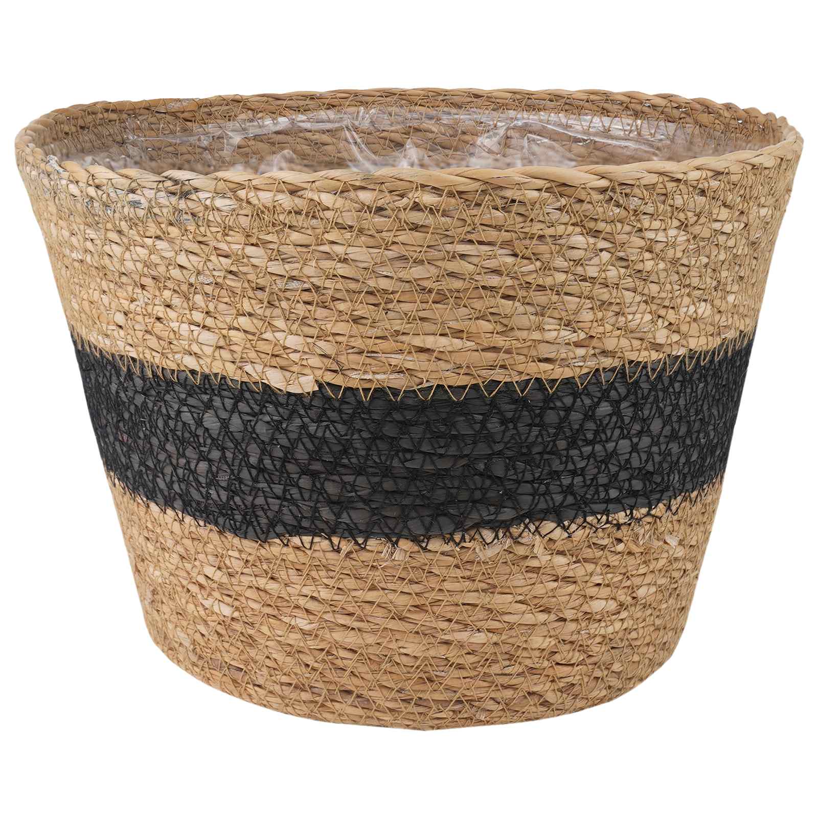 Cesti per piante in erba marina 3 pcs Naturale e Nero | homemem39