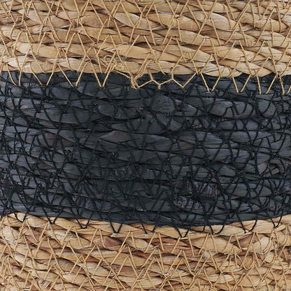 Cesti per piante in erba marina 3 pcs Naturale e Nero