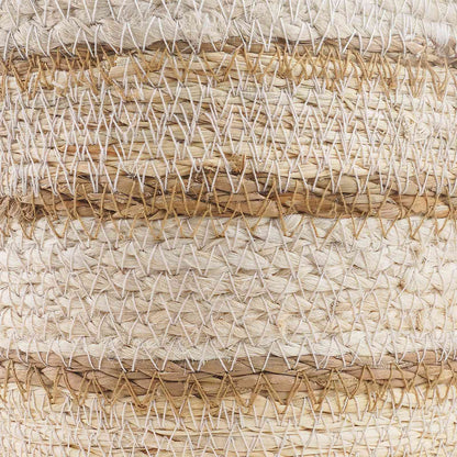 Cesti per piante in erba marina 3 pcs Naturale, Bianco e Beige | homemem39