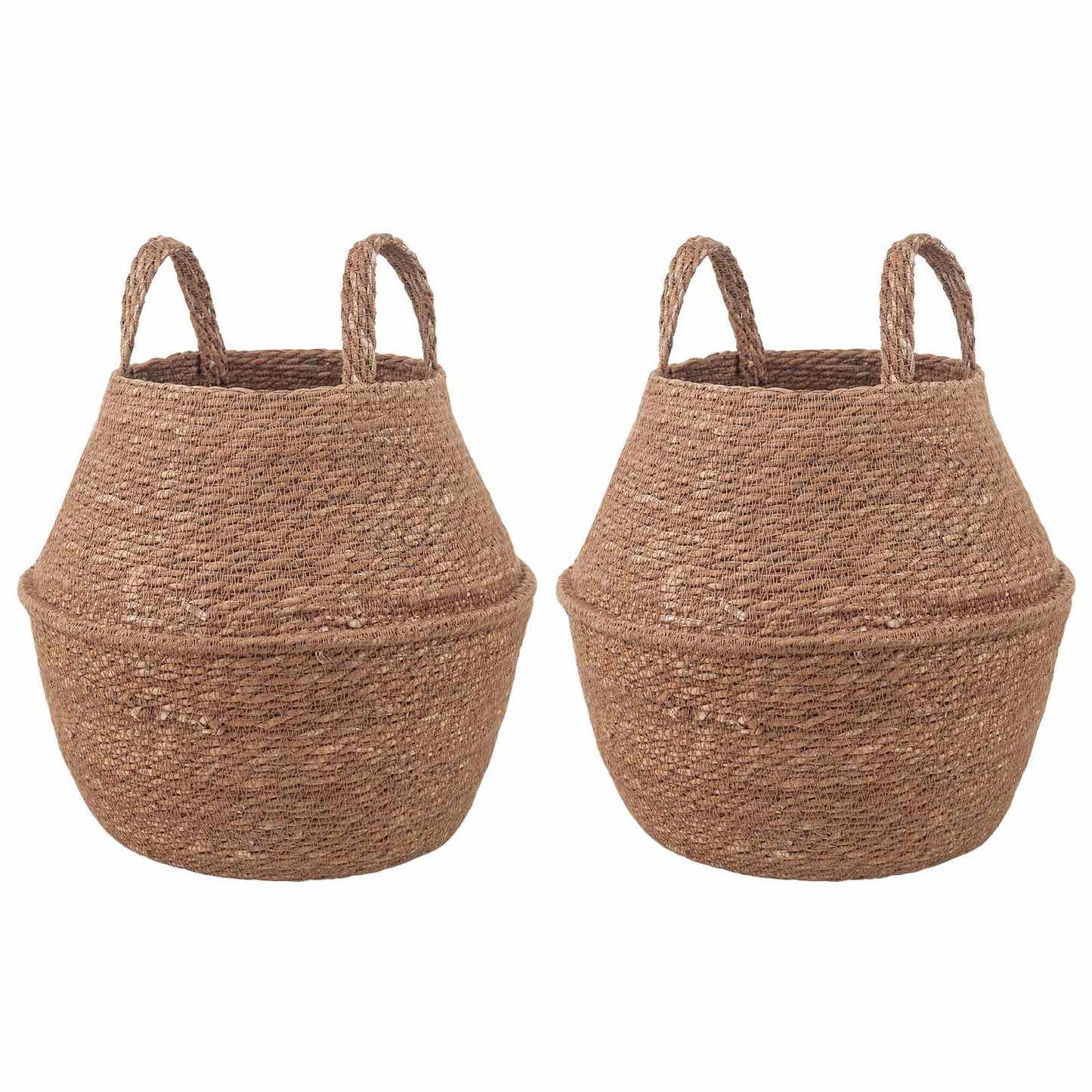 Vaso da fiori con manici 2 pcs Naturale Ø 22 x 20 cm | homemem39