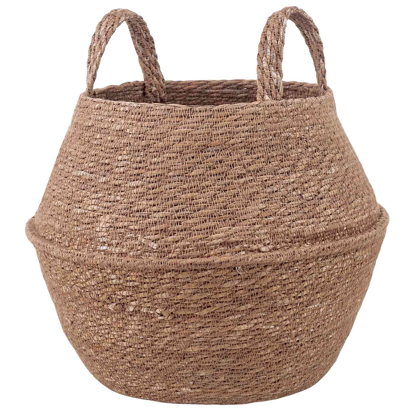 Vaso da fiori con manici Naturale Ø 32 x 32 cm 100% Erba marina | homemem39