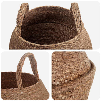 Vaso da fiori con manici 2 pcs Naturale Ø 32 x 32 cm | homemem39