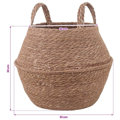 Vaso da fiori con manici 2 pcs Naturale Ø 32 x 32 cm | homemem39