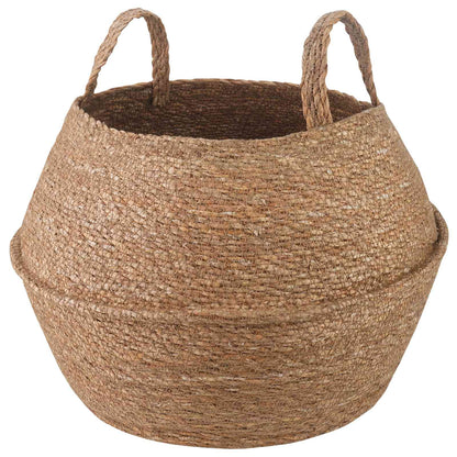 Vaso da fiori con manici Naturale Ø 45 x 36 cm 100% Erba marina | homemem39