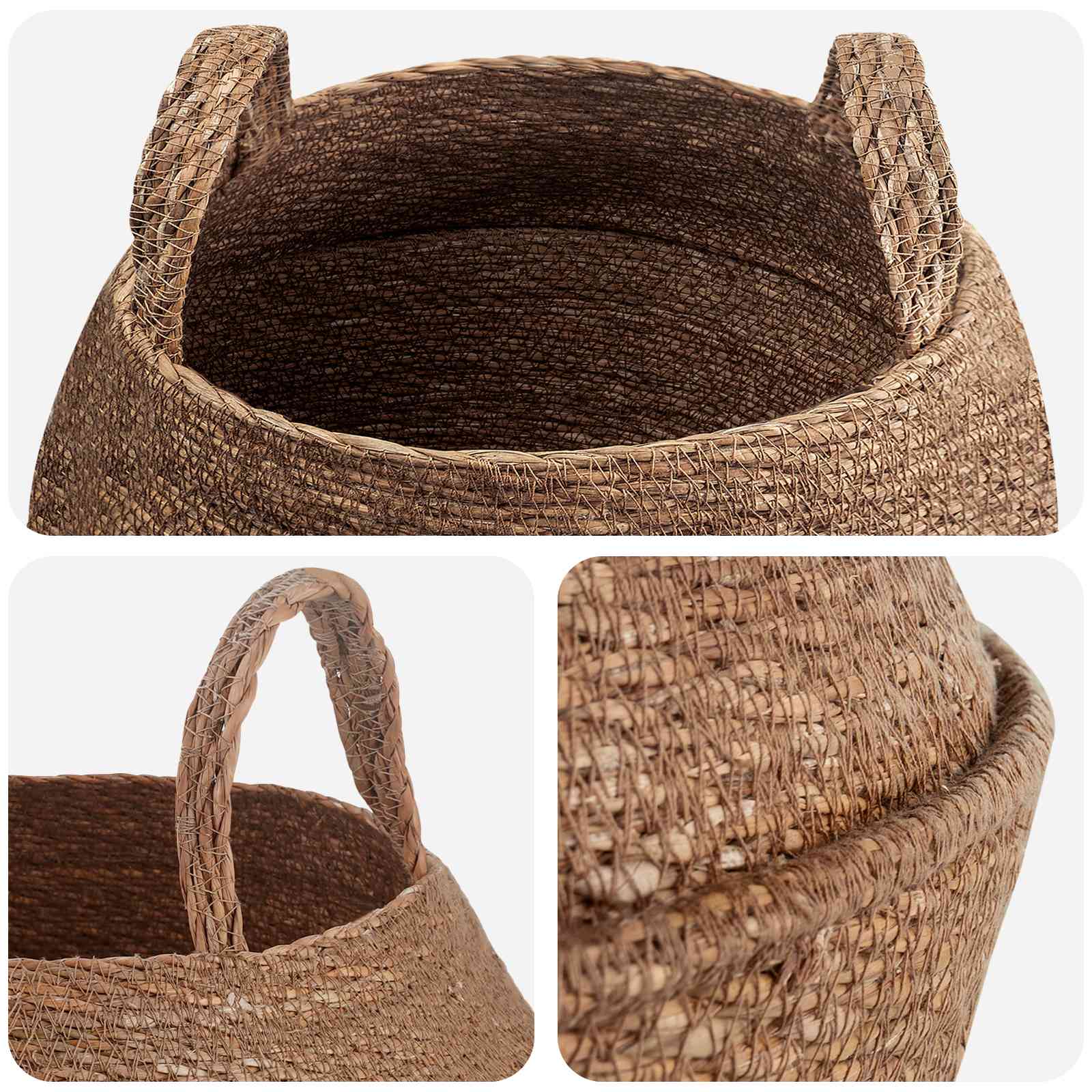 Vaso da fiori con manici 2 pcs Naturale Ø 45 x 36 cm | homemem39