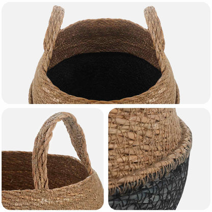 Vaso da fiori con manici 2 pcs Nero Ø 32 x 32 cm | homemem39