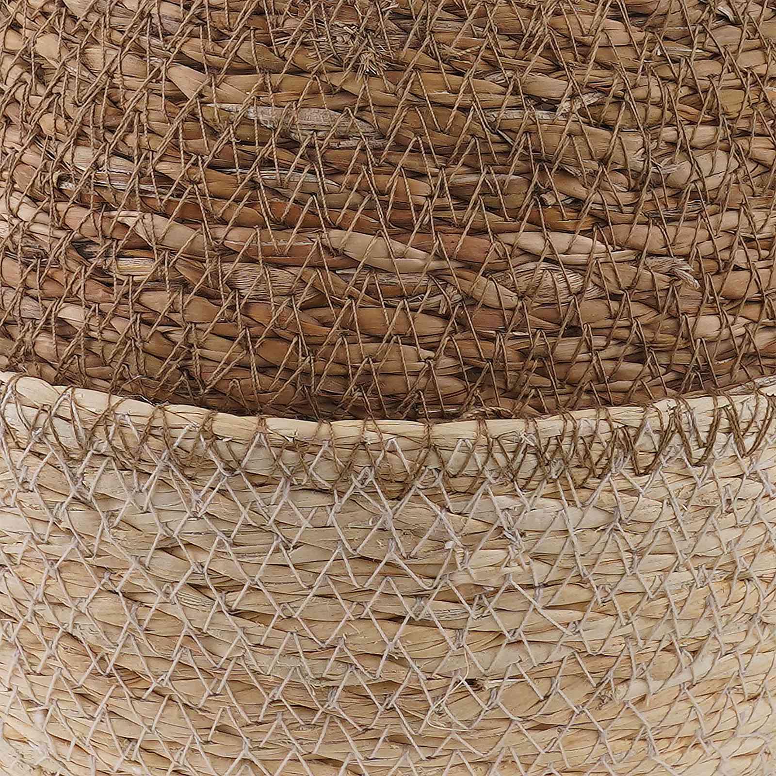 Vaso da fiori con manici Bianco Ø 22 x 20 cm 100% Erba marina | homemem39