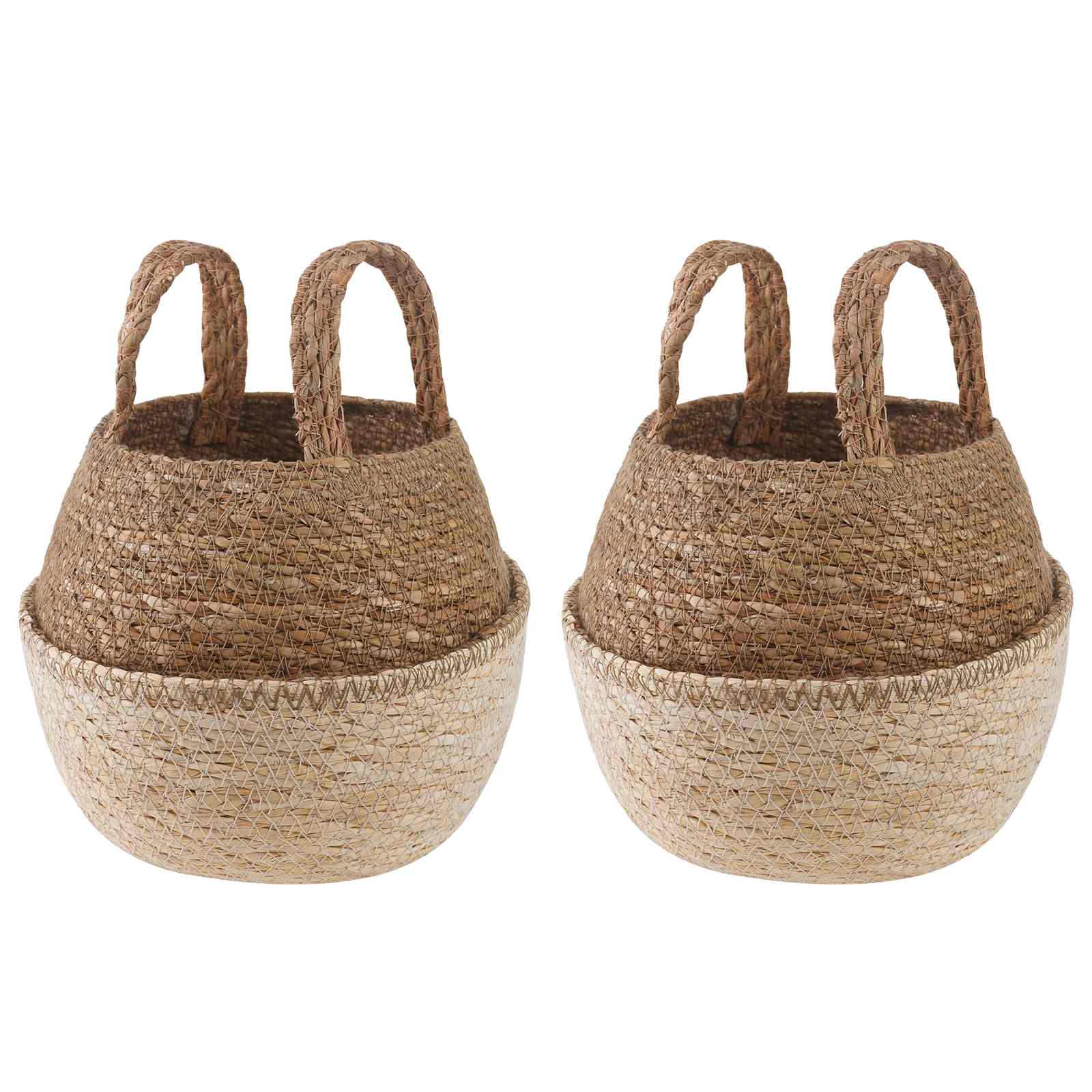 Vaso da fiori con manici 2 pcs Bianco Ø 22 x 20 cm | homemem39