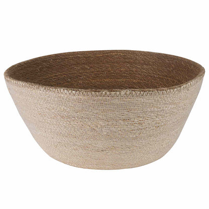 Vaso da fiori con manici Bianco Ø 32 x 32 cm 100% Erba marina | homemem39