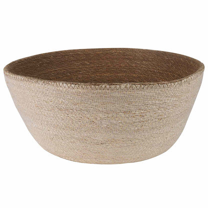 Vaso da fiori con manici Bianco Ø 45 x 36 cm 100% Erba marina | homemem39