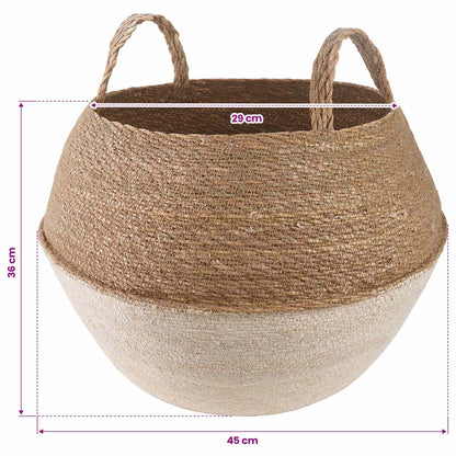 Vaso da fiori con manici 2 pcs Bianco Ø 45 x 36 cm | homemem39
