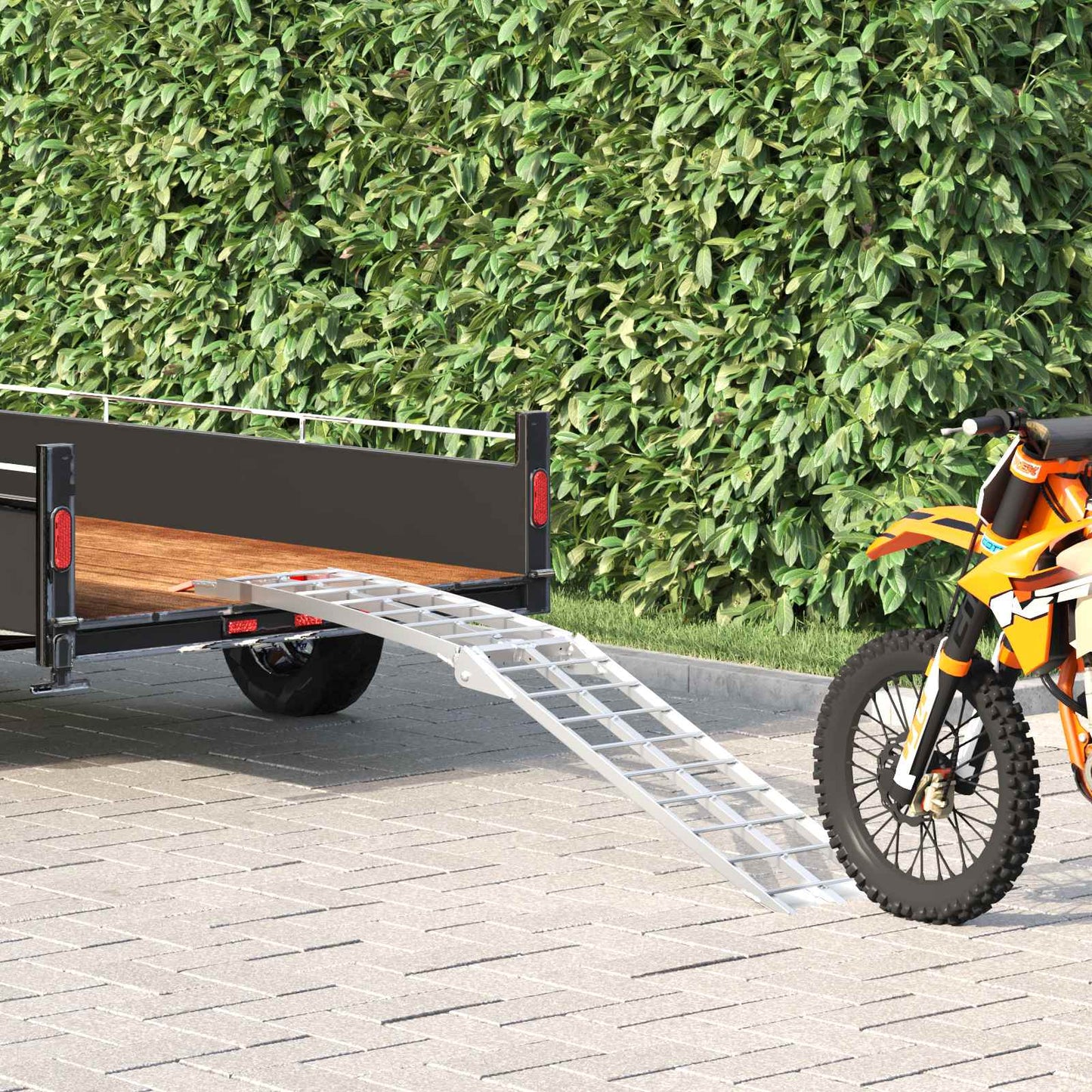 Rampa per Moto Argento 180 x 28 x 5 cm Alluminio