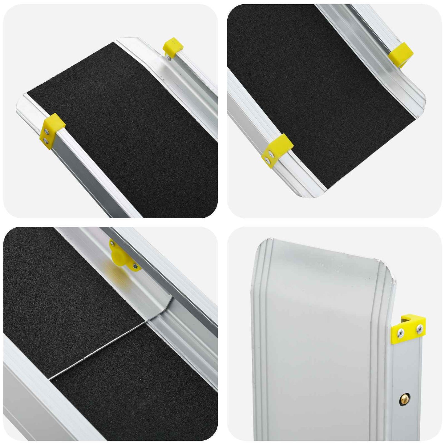 Rampa per Sedia a Rotelle 2 pcs Nero 183 x 19 x 5.5 cm