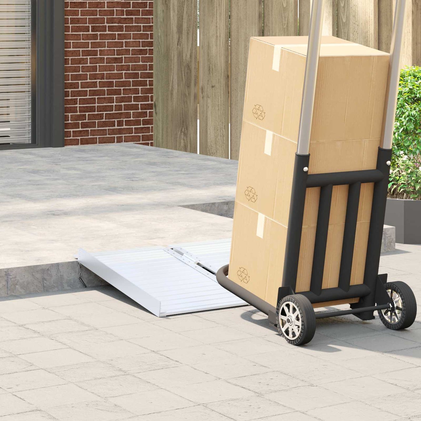 Rampa per Sedia a Rotelle Argento 62 x 73 x 5 cm Alluminio