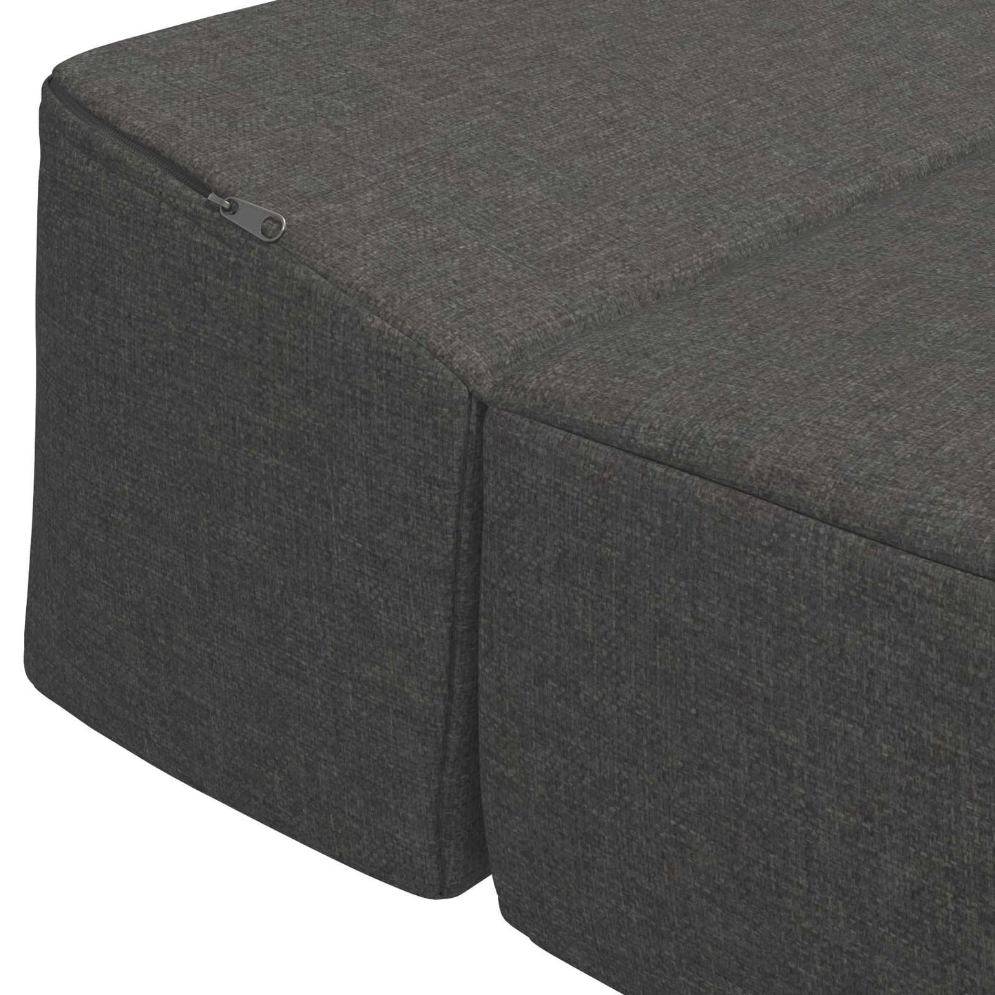 Divano Letto Pieghevole Grigio Scuro 200 x 70 x 15 cm Tessuto | homemem39