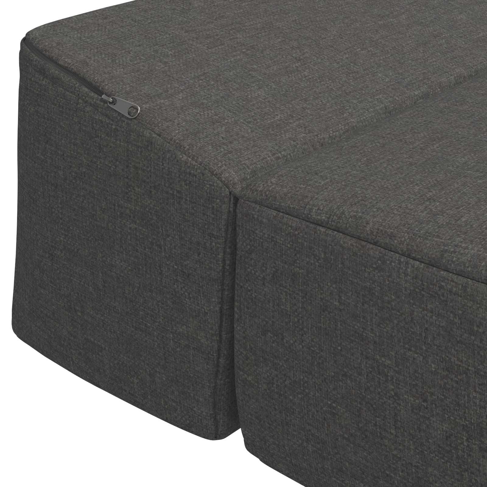 Divano Letto Pieghevole Grigio Scuro 200 x 70 x 15 cm Tessuto | homemem39