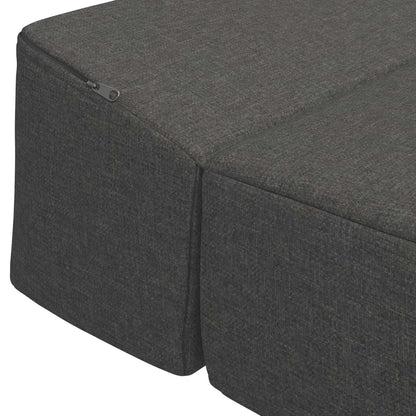 Divano Letto Pieghevole Grigio Scuro 200 x 70 x 15 cm Tessuto | homemem39