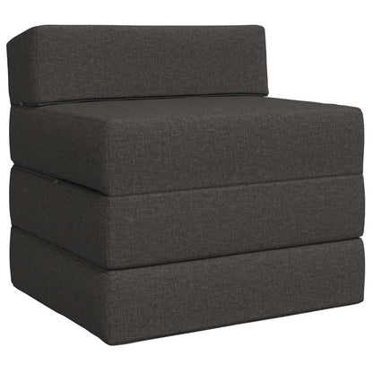 Divano Letto Pieghevole Grigio Scuro 200 x 70 x 15 cm Tessuto | homemem39
