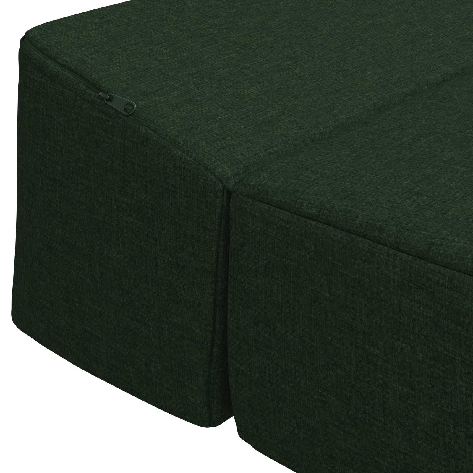 Divano Letto Pieghevole Verde Scuro 200 x 70 x 15 cm Tessuto | homemem39