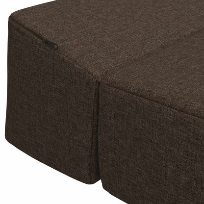 Divano Letto Pieghevole Tortora 200 x 70 x 15 cm Tessuto