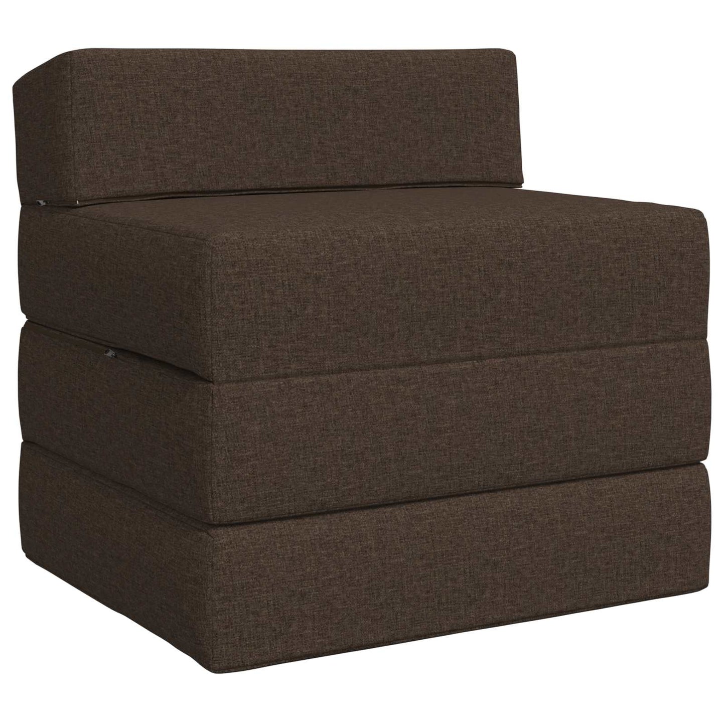 Divano Letto Pieghevole Tortora 200 x 70 x 15 cm Tessuto
