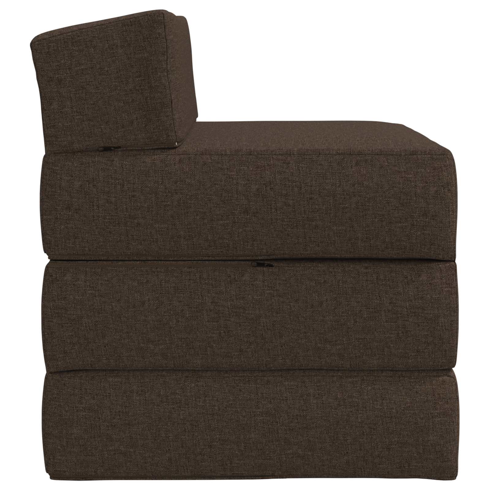 Divano Letto Pieghevole Tortora 200 x 70 x 15 cm Tessuto | homemem39