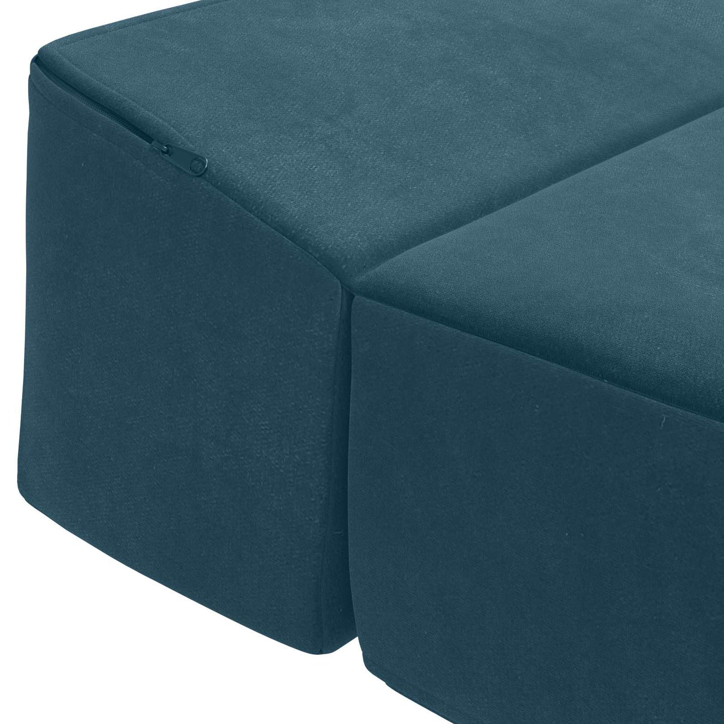 Divano Letto Pieghevole Blu 200 x 70 x 15 cm Velluto | homemem39